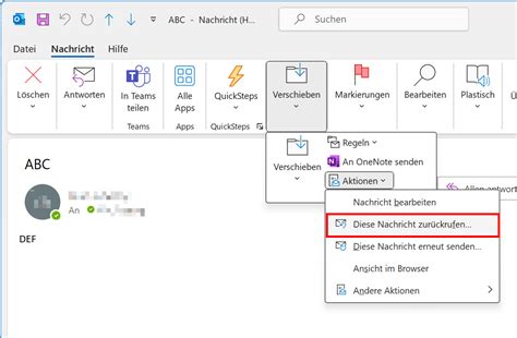 Outlook Mail zurückholen: so geht’s! .